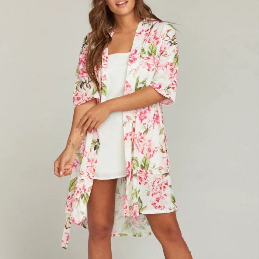 Show Me Your Mumu Brie Robe in Garden of Blooms Print Floral One Size Sleepwear